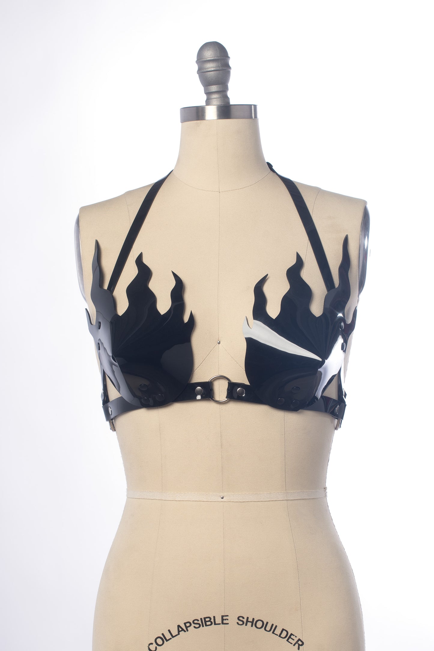 Black Flame Harness Bra