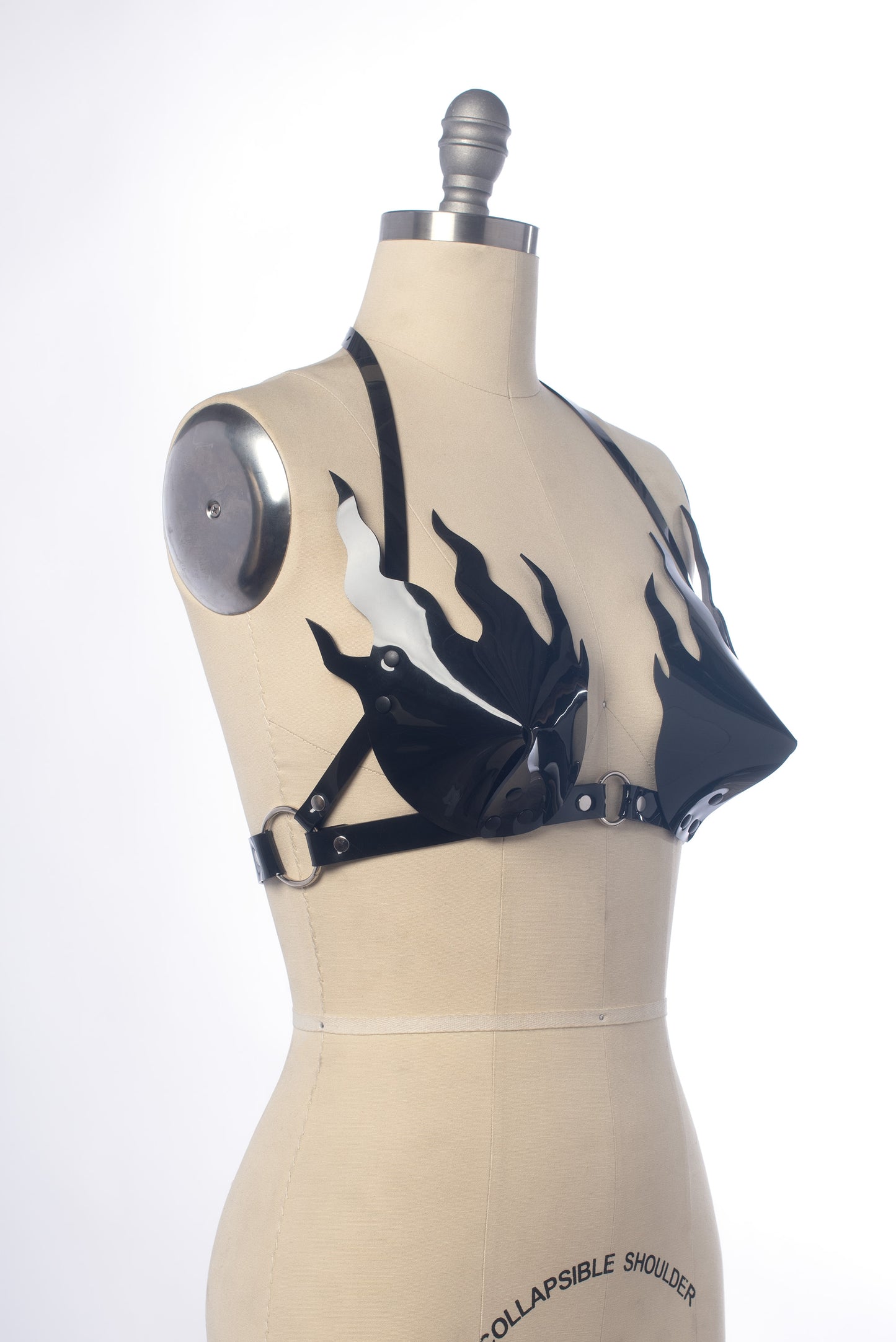 Black Flame Harness Bra