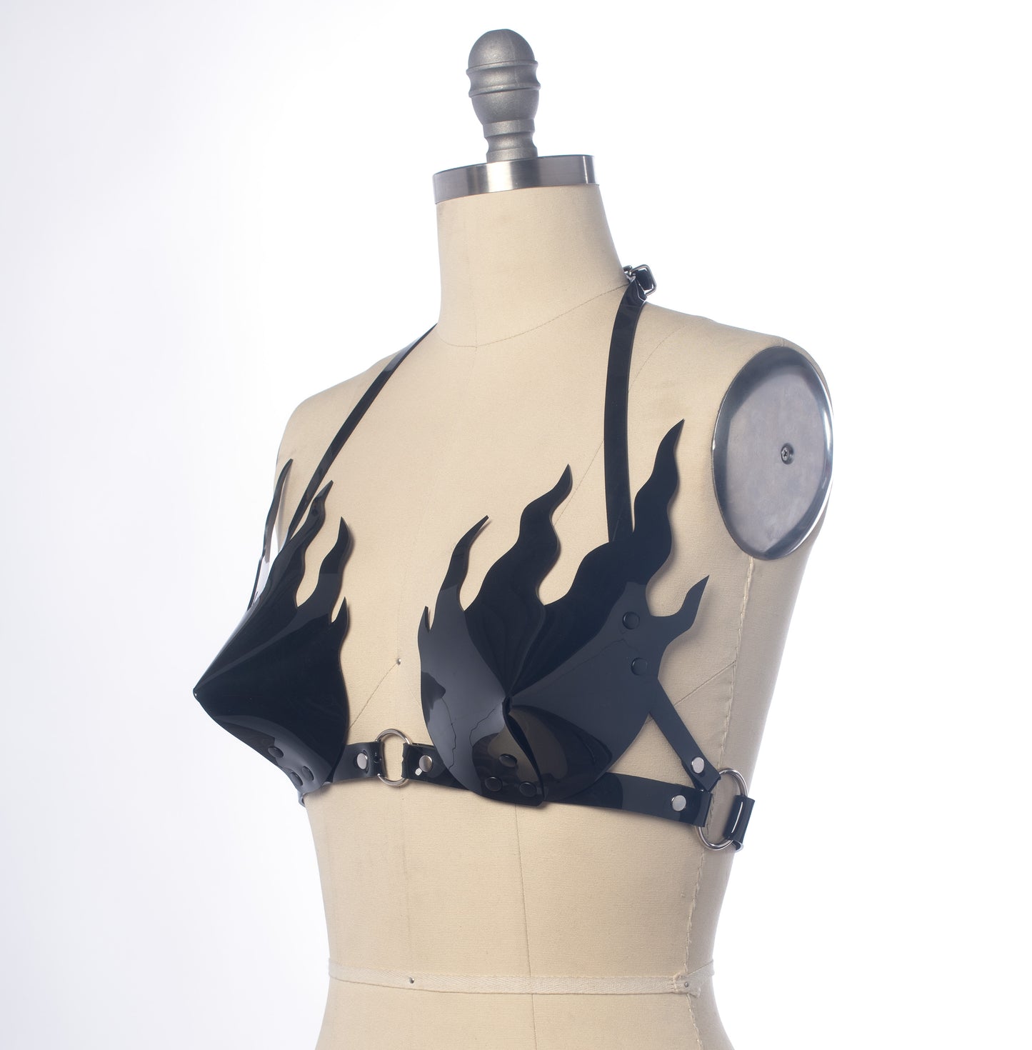 Black Flame Harness Bra