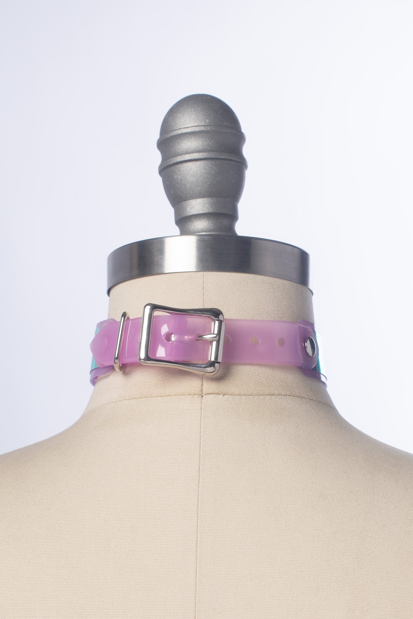 Lavender Iridescent O-Ring Choker Collar - Ready to Ship