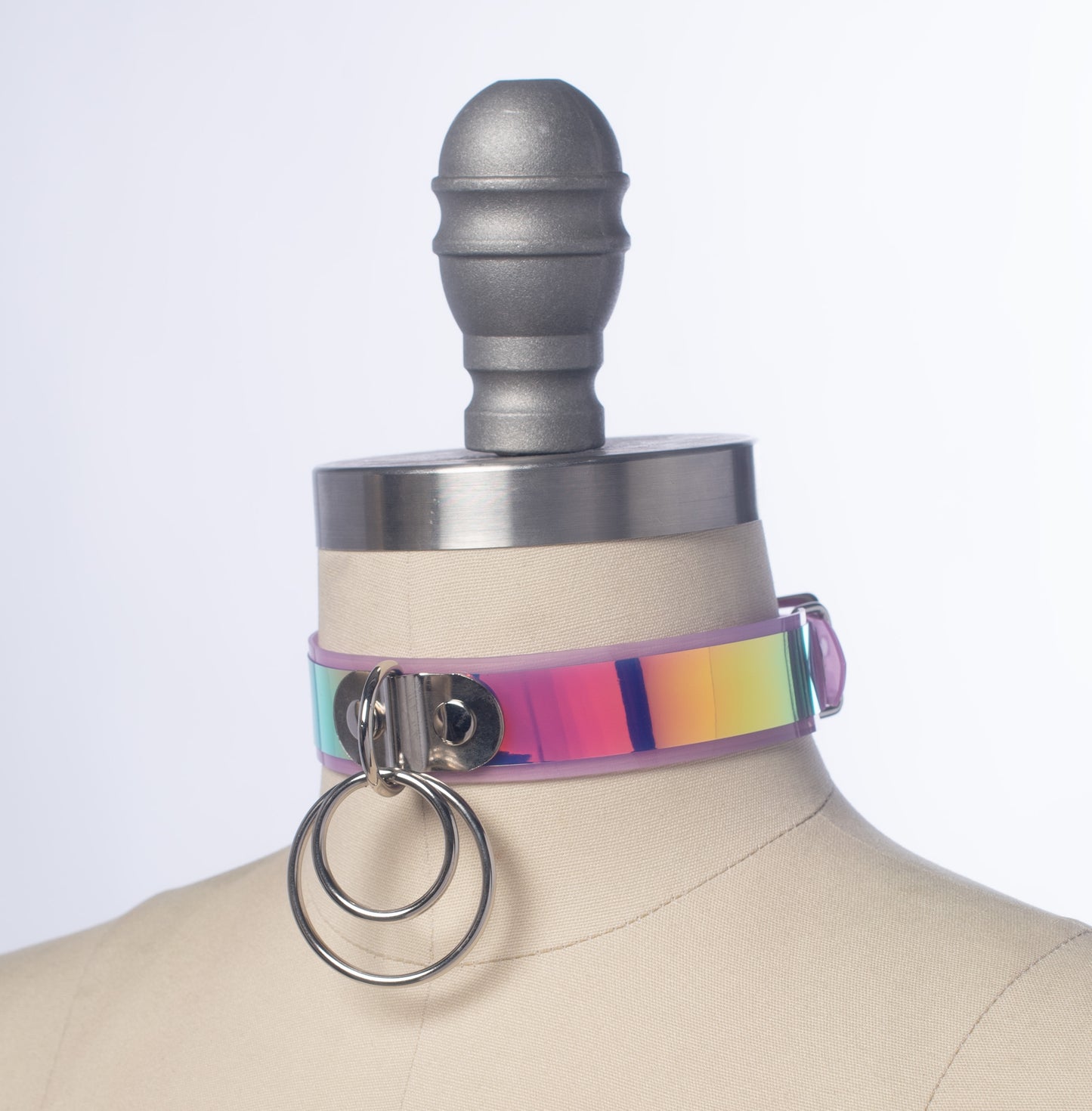 Lavender Iridescent O-Ring Choker Collar - Ready to Ship