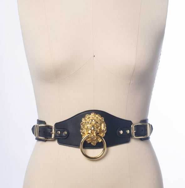 Apatico XL Leo Lion Waist Belt Leather Pvc Maximalist Goth