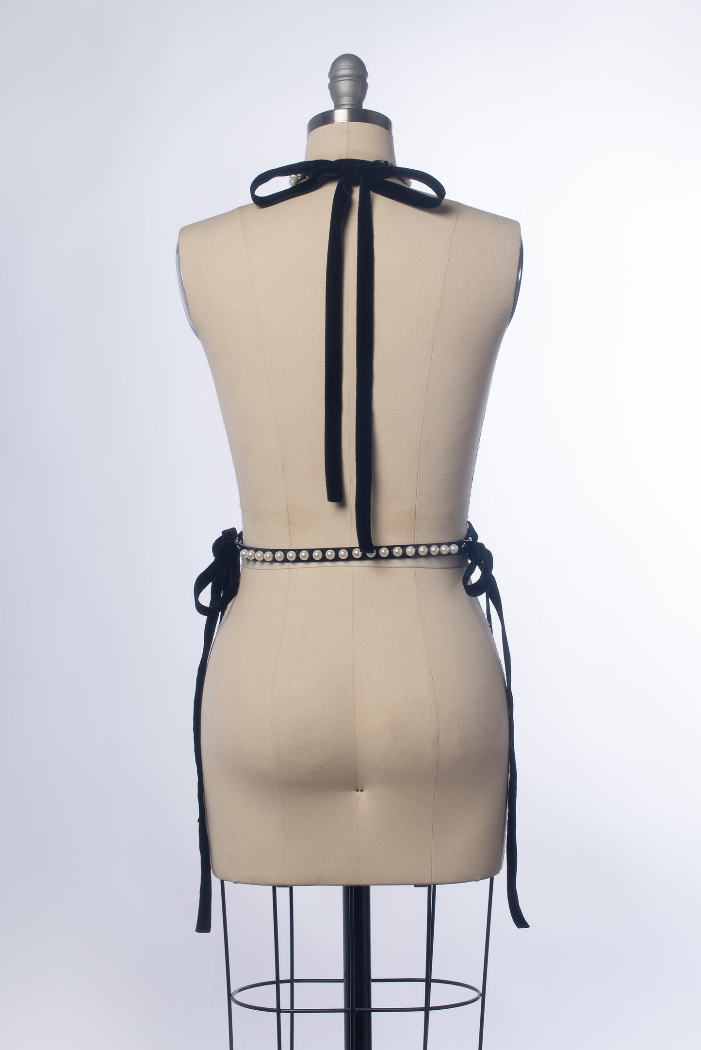 Amelia Pearl Velvet Ribbon Harness