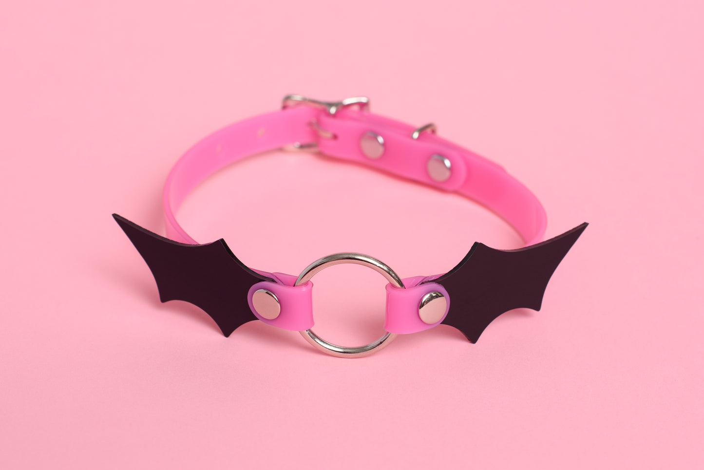 Ready to Ship - Bat Wing O Ring Choker Collar