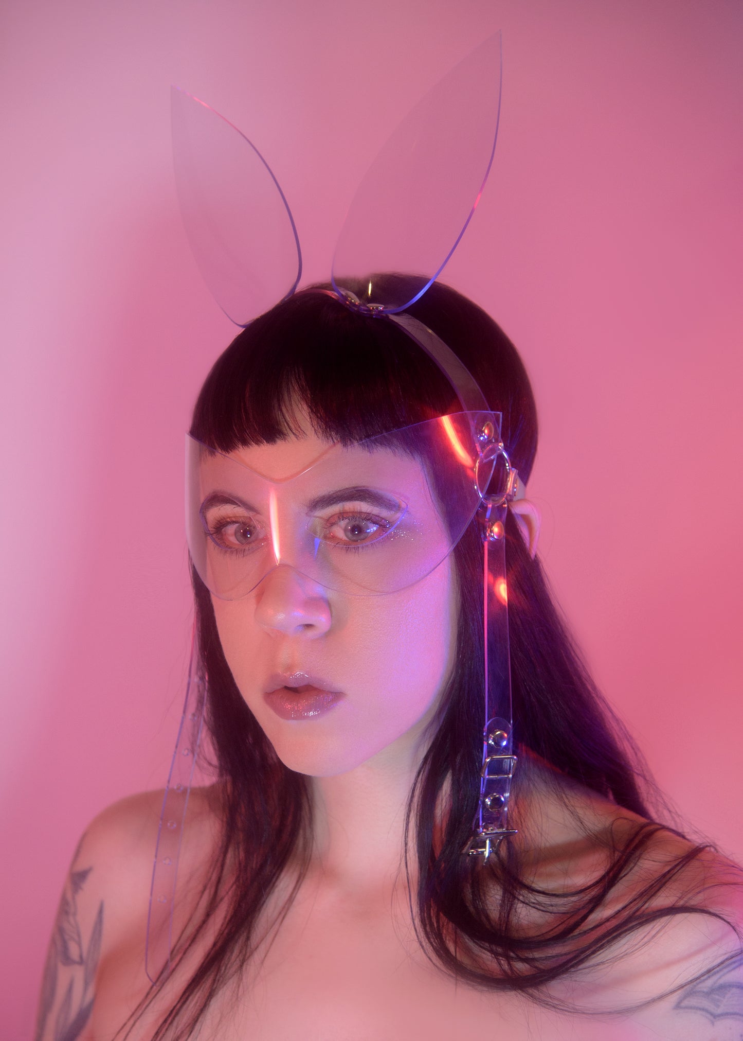 Harness Bunny Ears Mask Headpiece