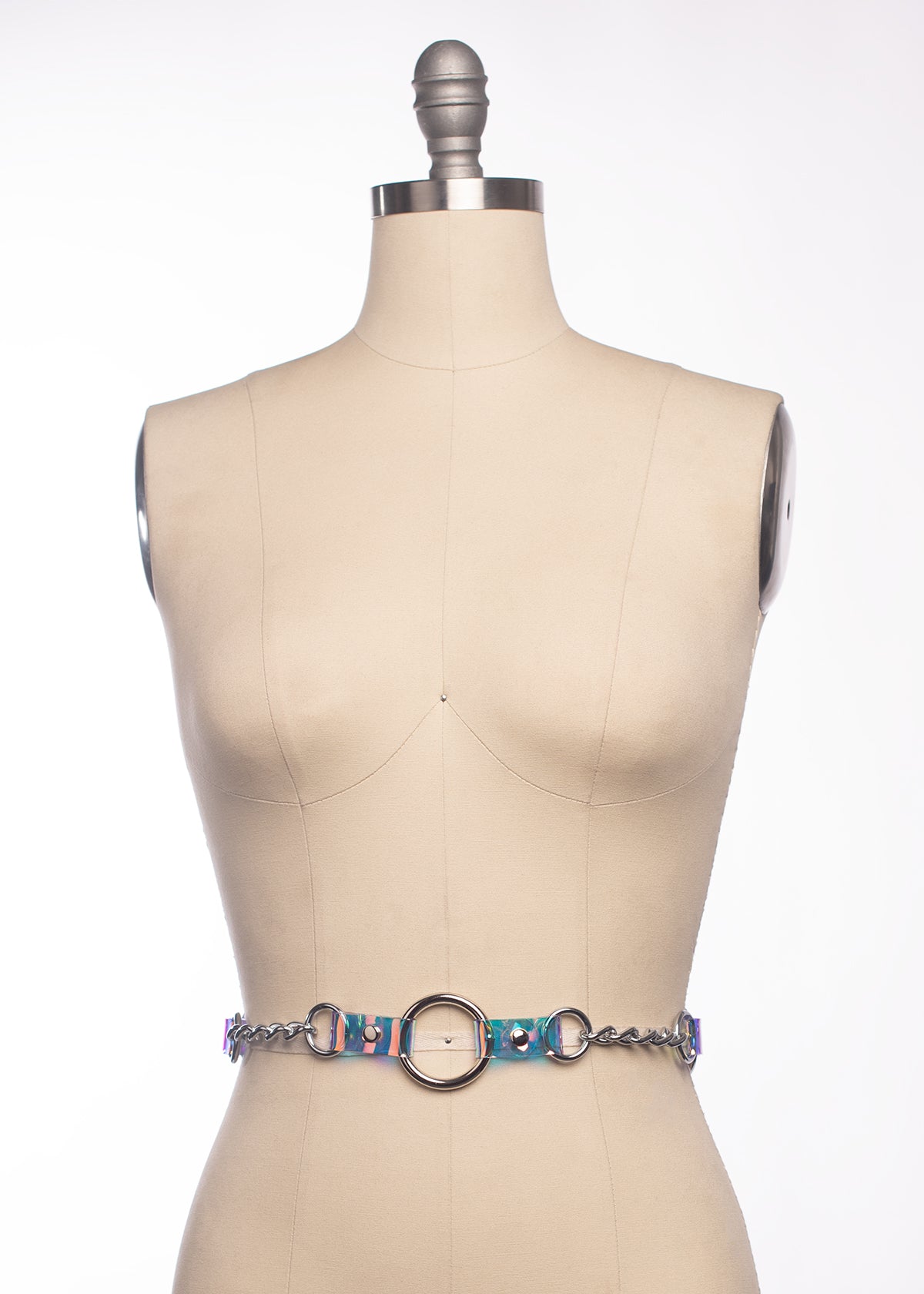 Holographic Industrial Chained Waist Belt
