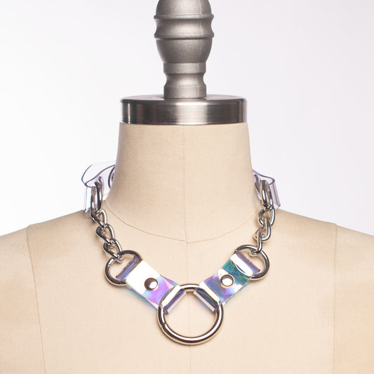 Holographic Industrial Chained Necklace