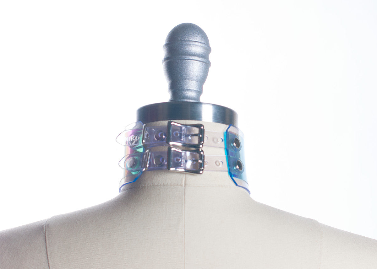 Extra Holographic Choker Collar