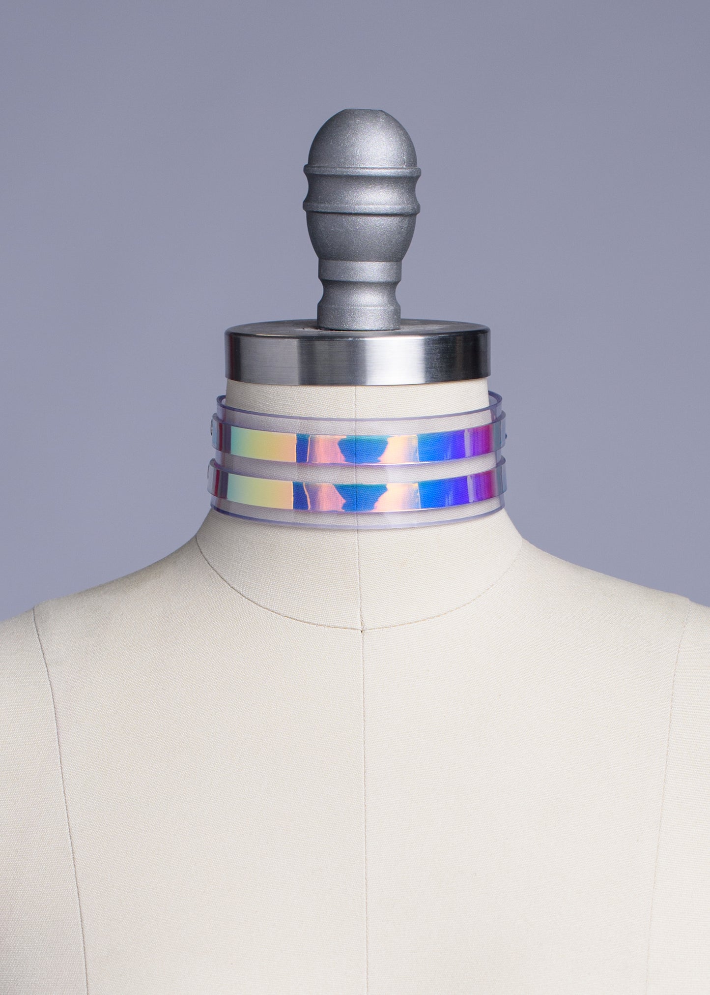 Iridescent Parallel Lines Choker Collar
