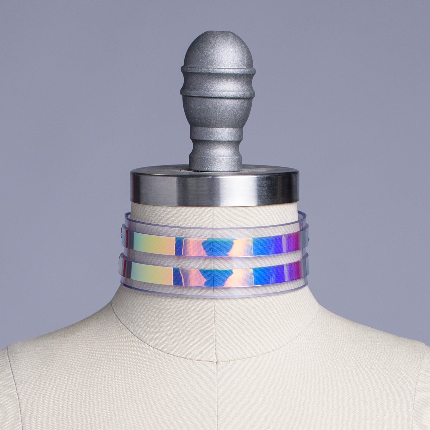Iridescent Parallel Lines Choker Collar