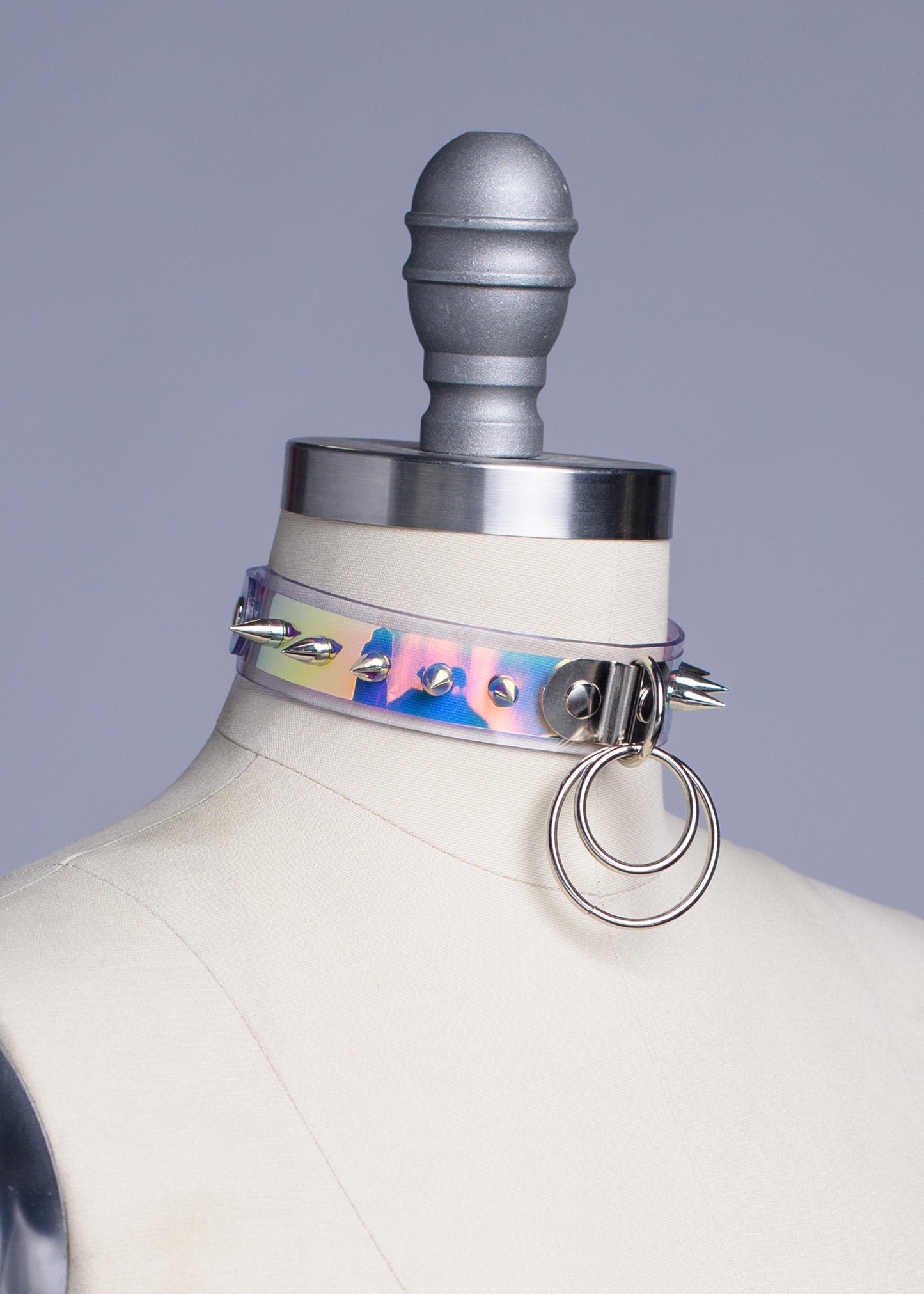 Ready to Ship - Spiked Iridescent Trouble Choker