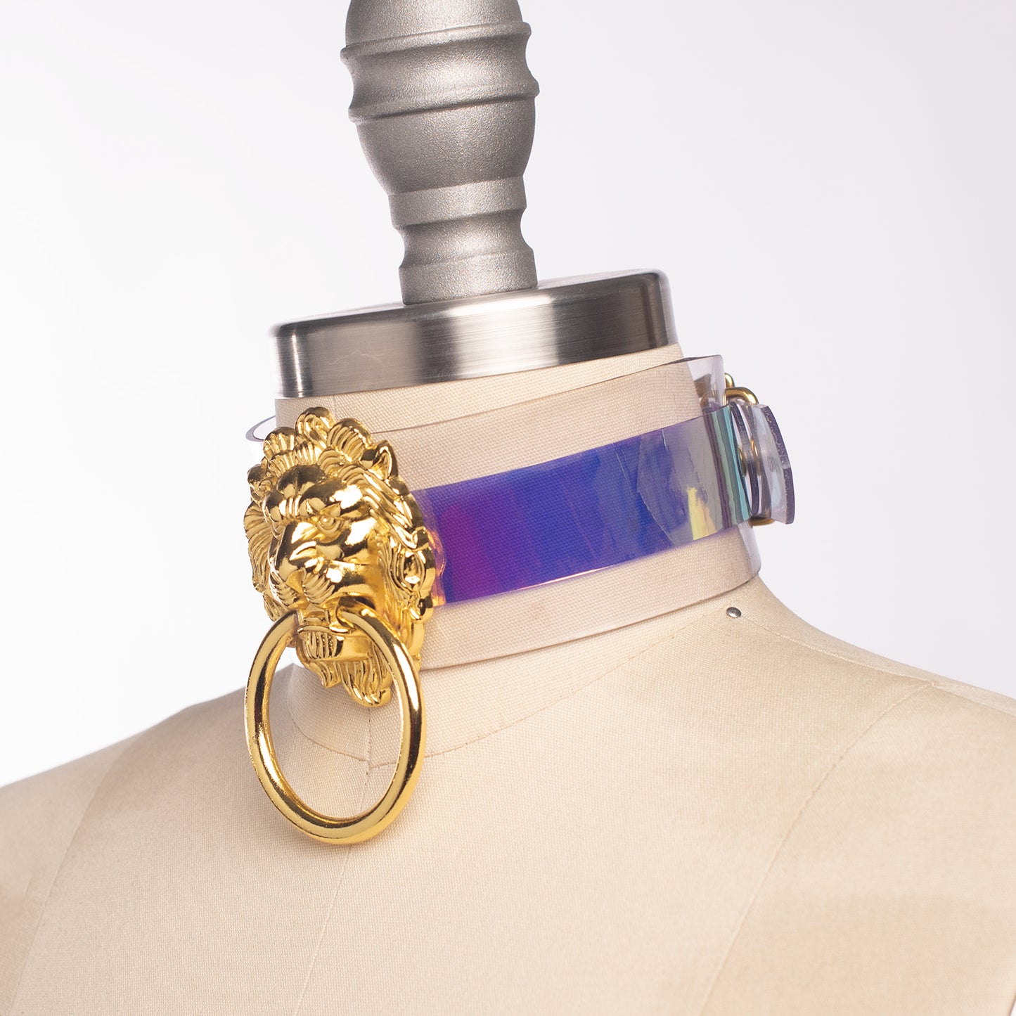 Holographic Leo Lion Choker Collar