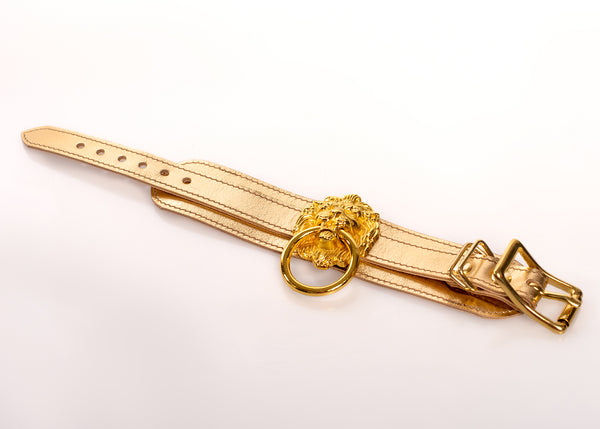 Metallic Leo Lion Cuff Bracelet