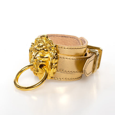 Metallic Leo Lion Cuff Bracelet
