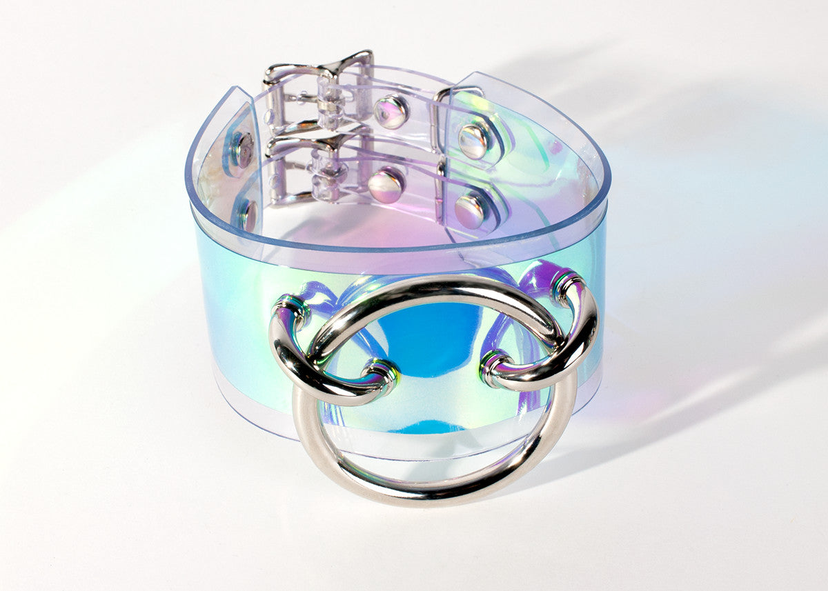 Extra Holographic Choker Collar