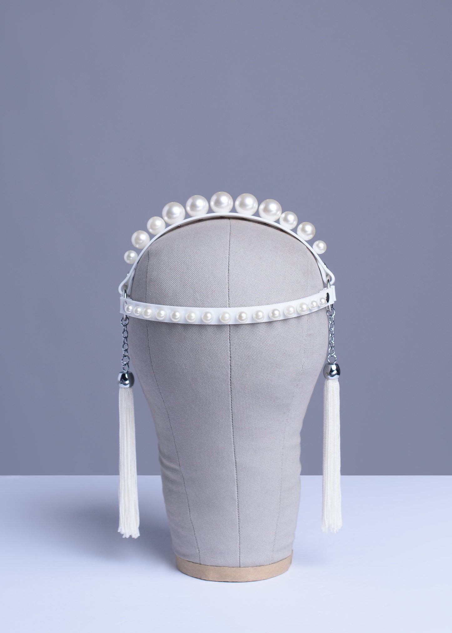 Penelope Pearl Tassel Crown Headpiece