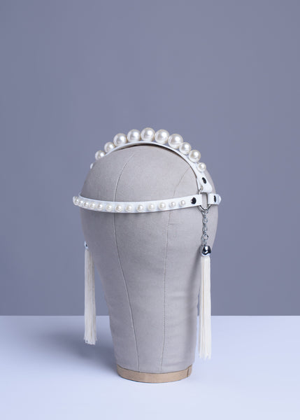 Penelope Pearl Tassel Crown Headpiece