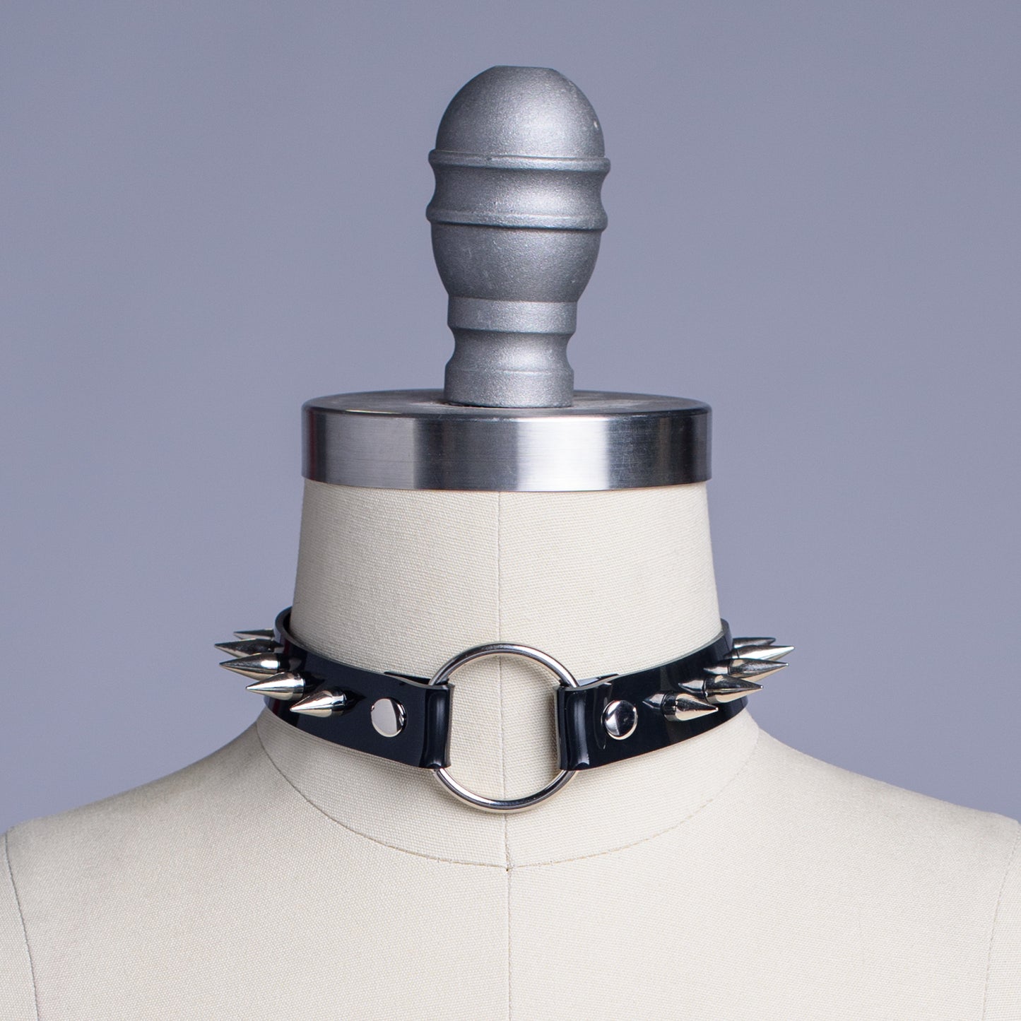 Spiked O Ring Choker Collar