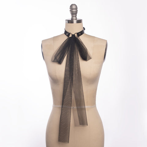 Tulle Mesh Bow Choker Collar - Ready to Ship