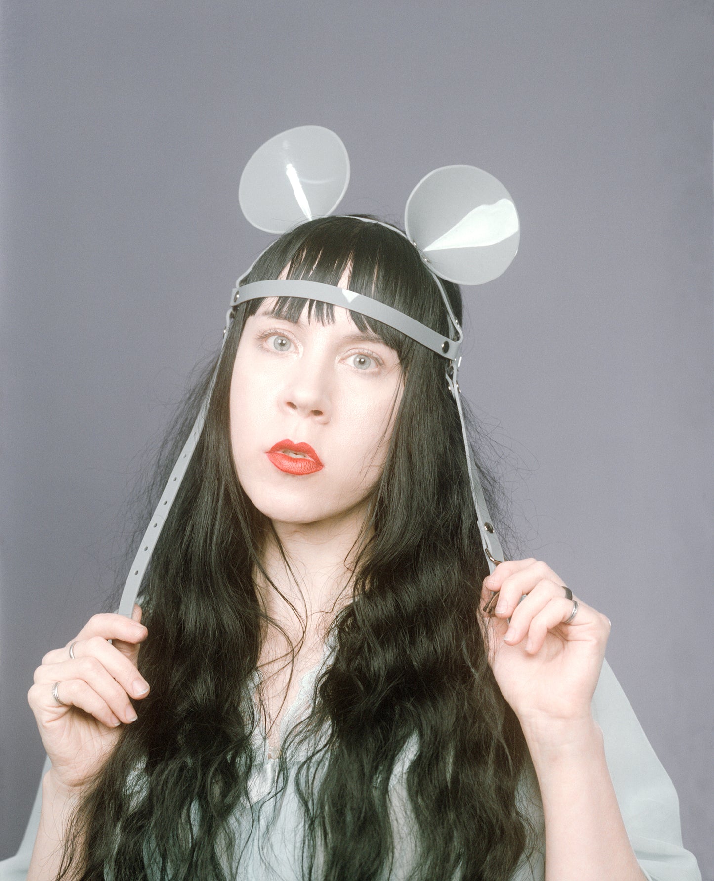 Gray Mouse Ears Harness Headpiece