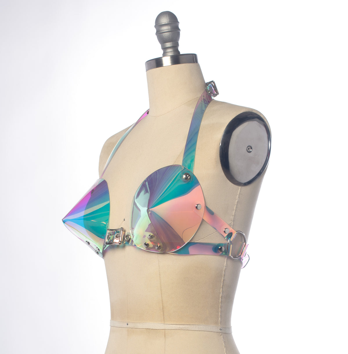 Roma Iridescent hologram waist cincher small Holographic Corset - Etsy main image 3