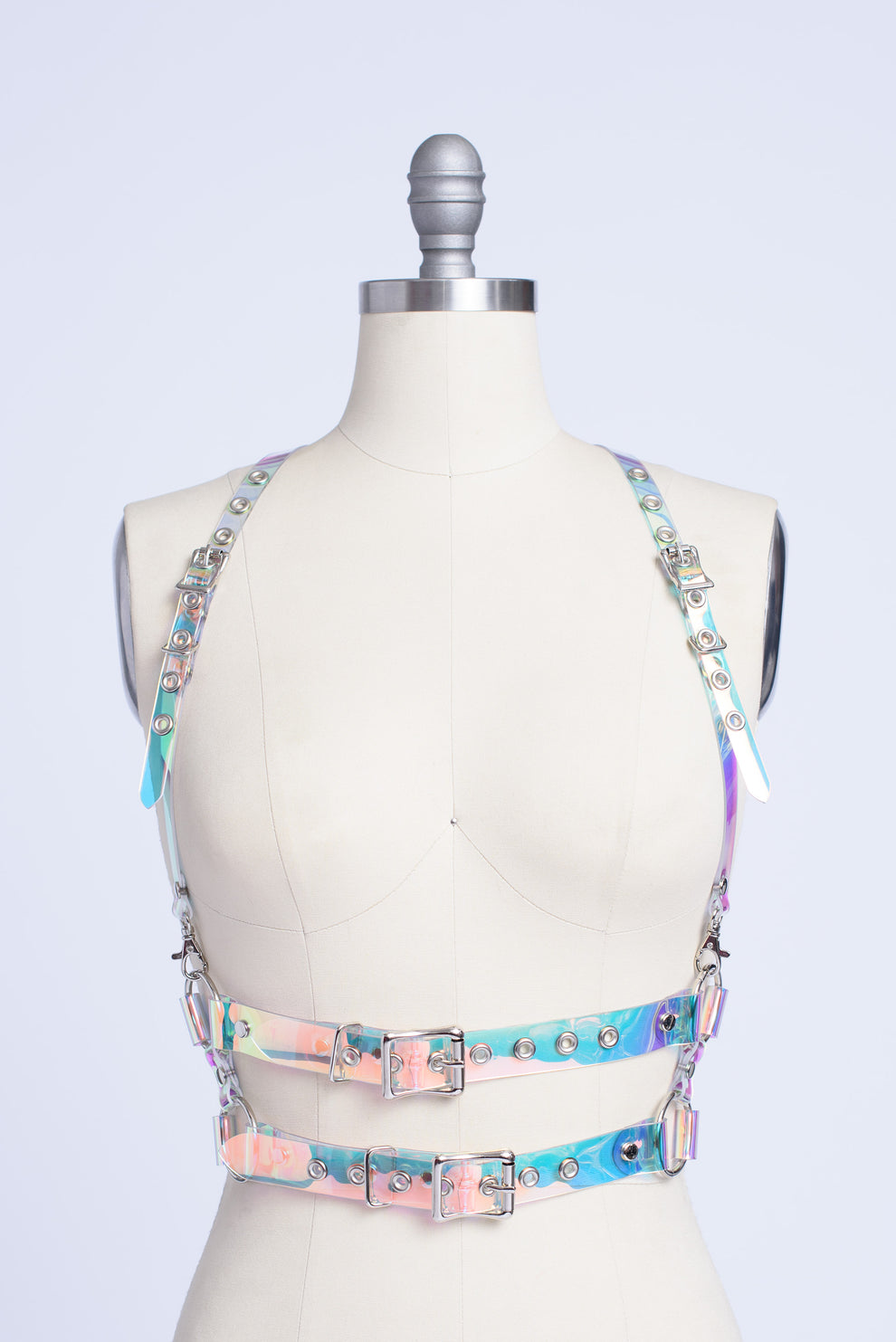 Apatico - Double Buckle Iridescent Pvc Harness - Riot Redux