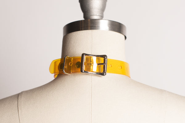 Fxxk Choker Transparent Yellow