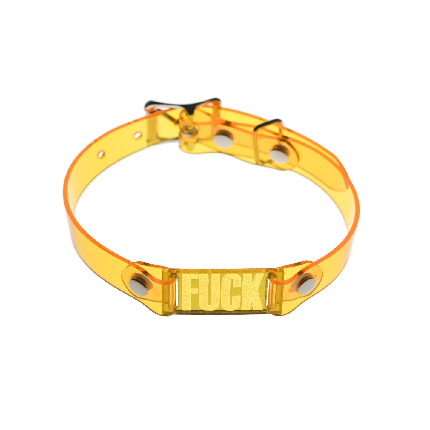 Fxxk Choker Transparent Yellow