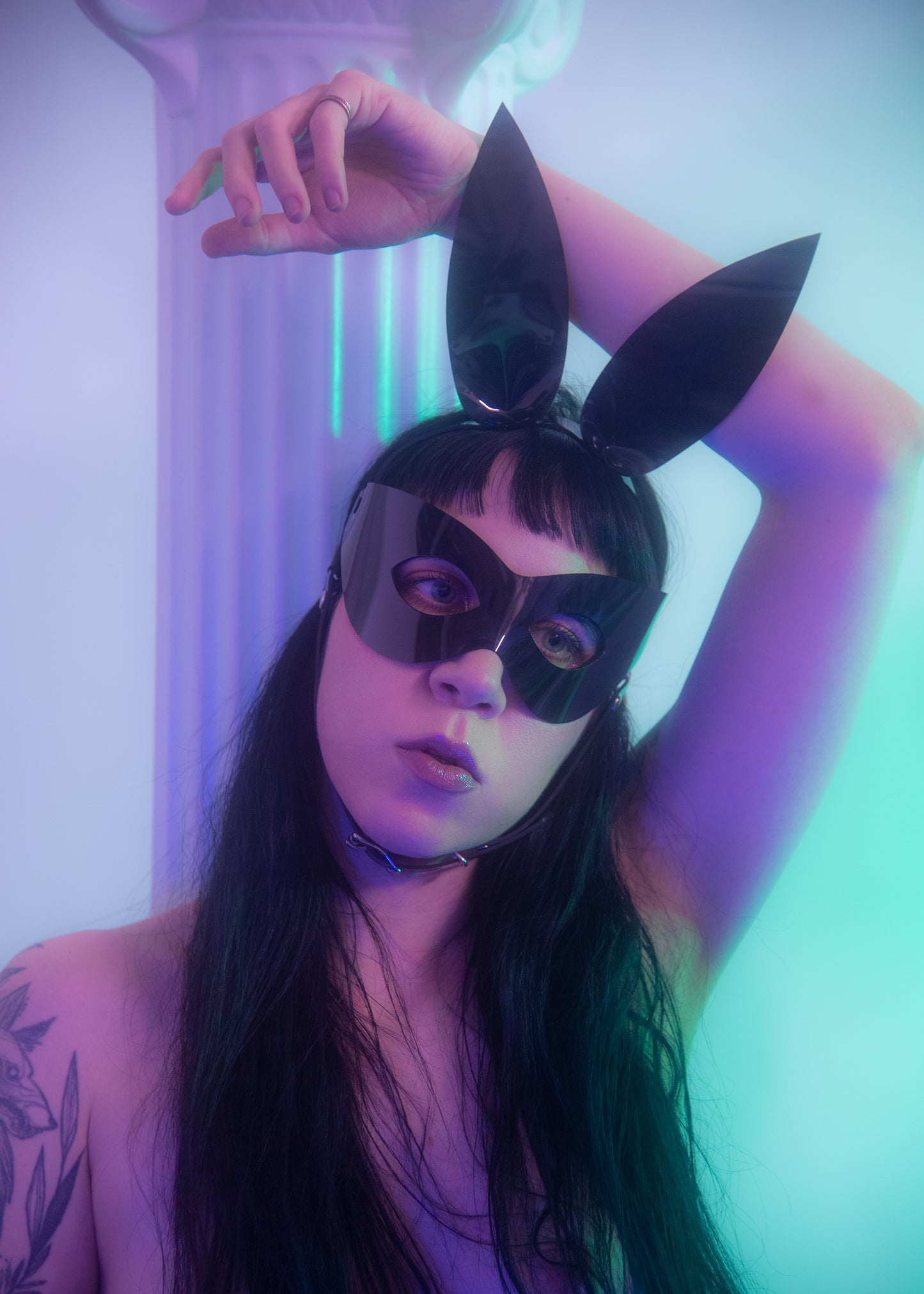Harness Bunny Ears Mask Headpiece