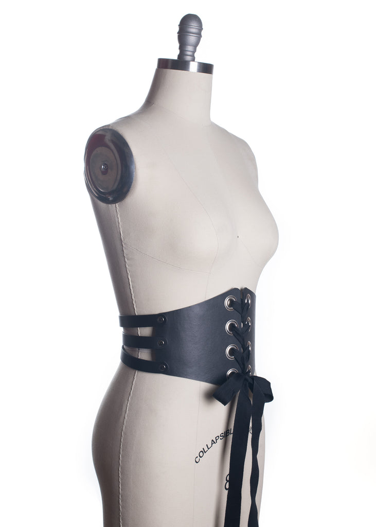 Faux Leather Corset Belt