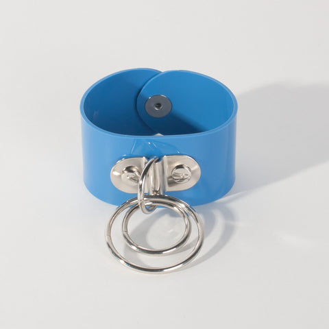 Blue Trouble O Ring Cuff Bracelet