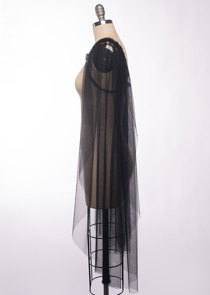 Apatico- Juliet Harness - Sheer Mesh Cape Sleeves