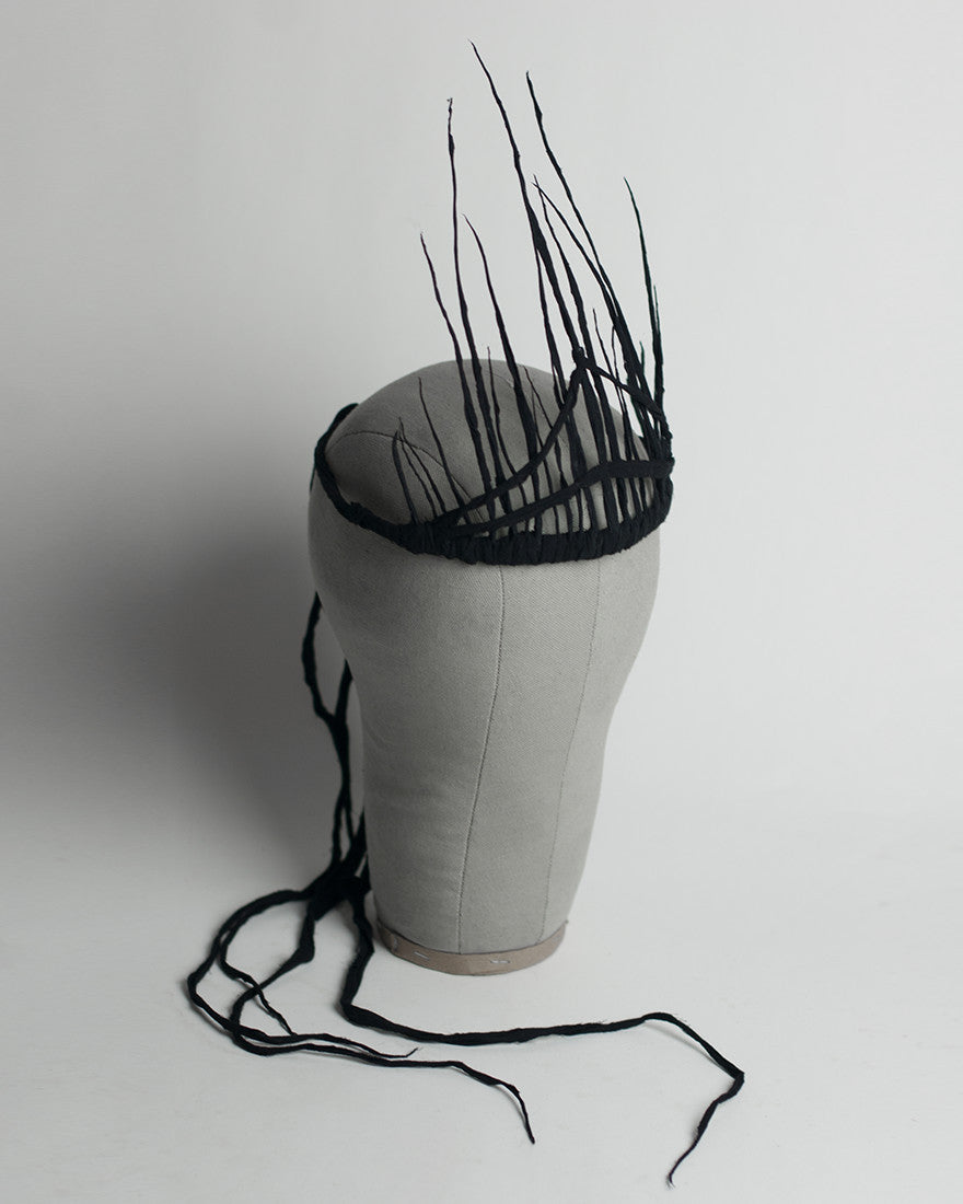 Corvo crown - spiked wraith tiara - forest queen headdress - gothic side view