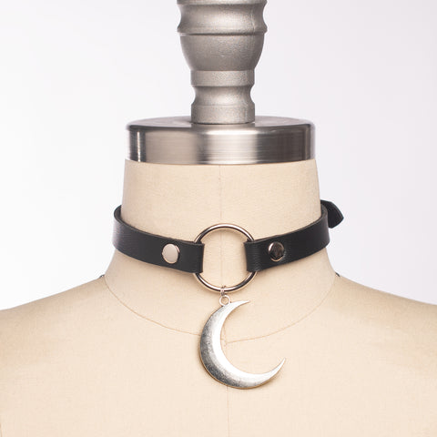 Kassandra Crescent Moon Choker Collar