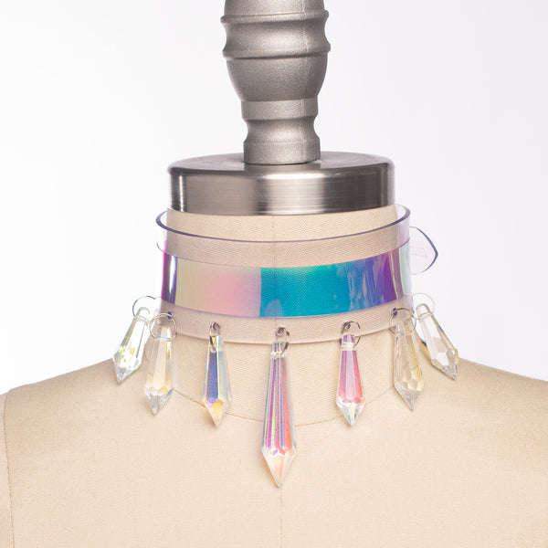 Andromeda Iridescent Crystal Choker Collar