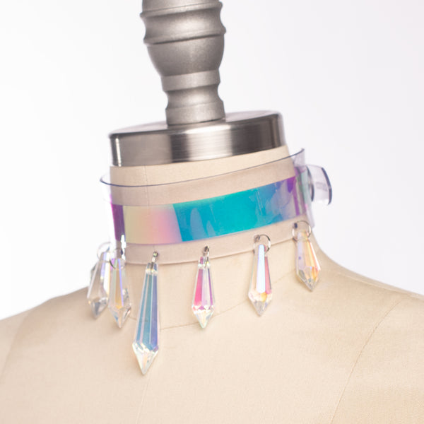 Andromeda Iridescent Crystal Choker Collar