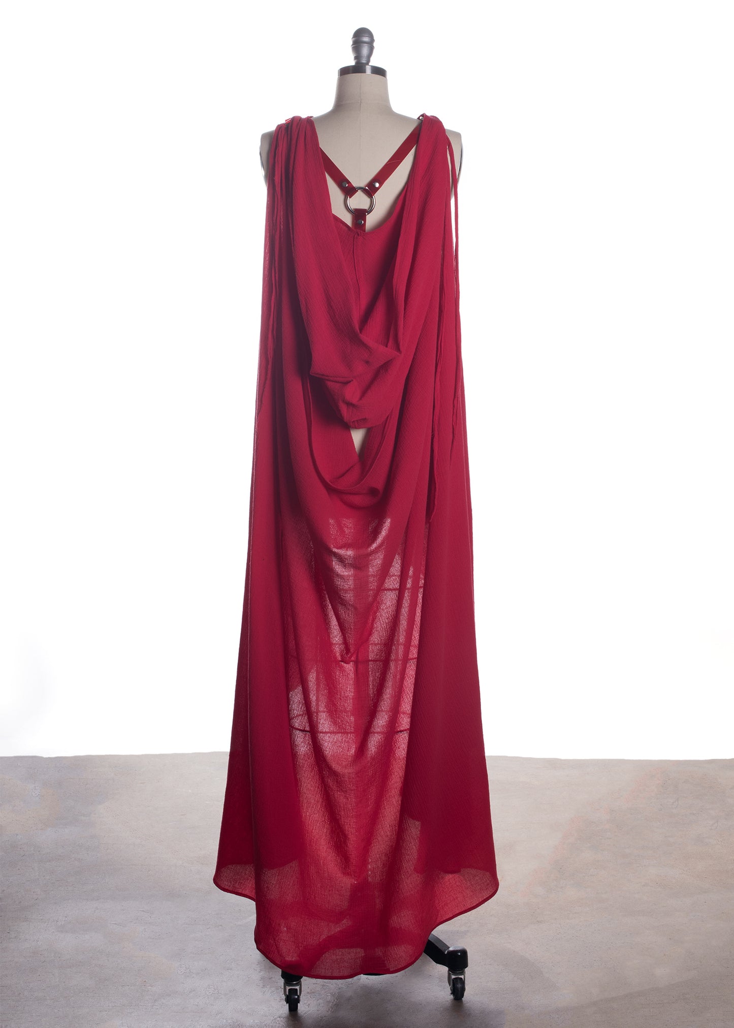 Red Draped Cape Harness