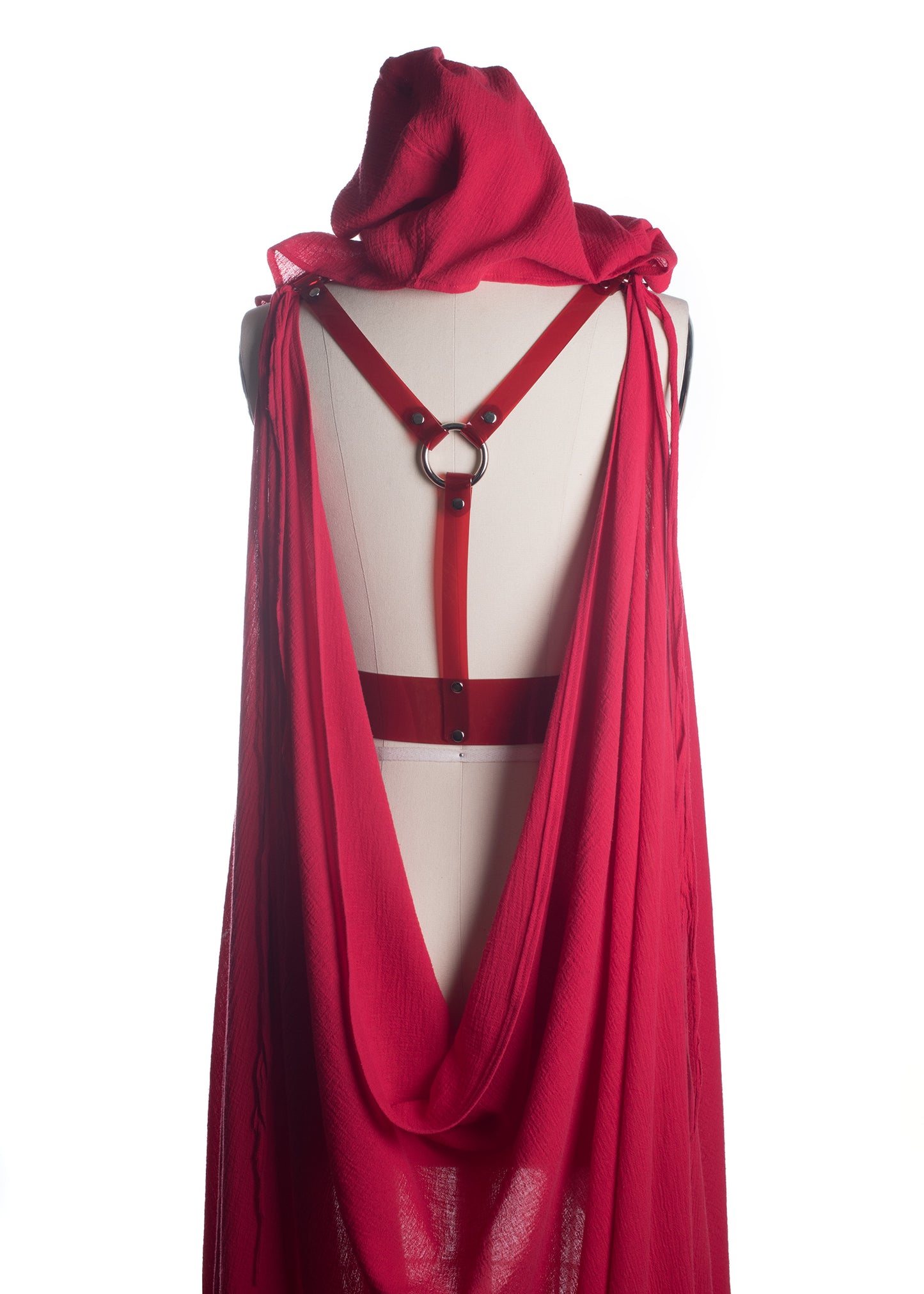 Red Draped Cape Harness