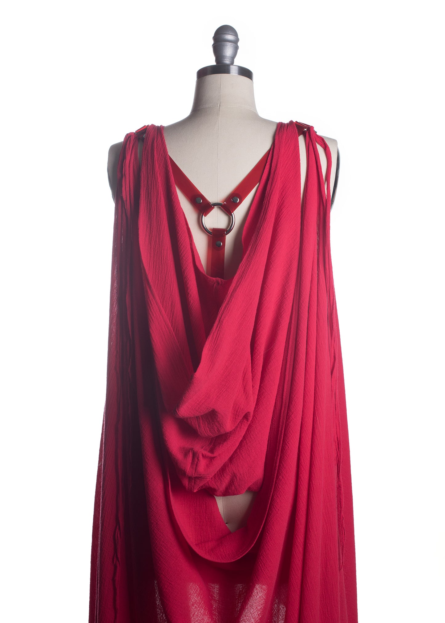 Red Draped Cape Harness