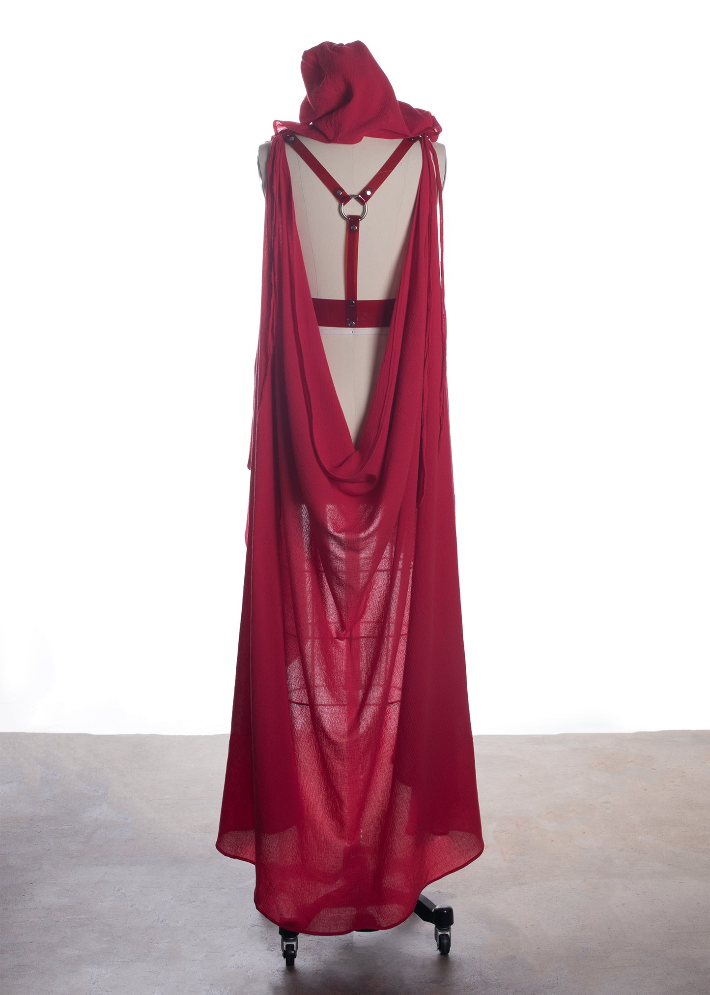 Red Draped Cape Harness