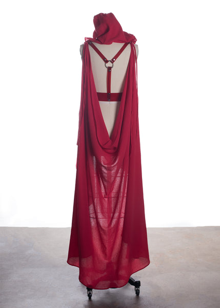 Red Draped Cape Harness