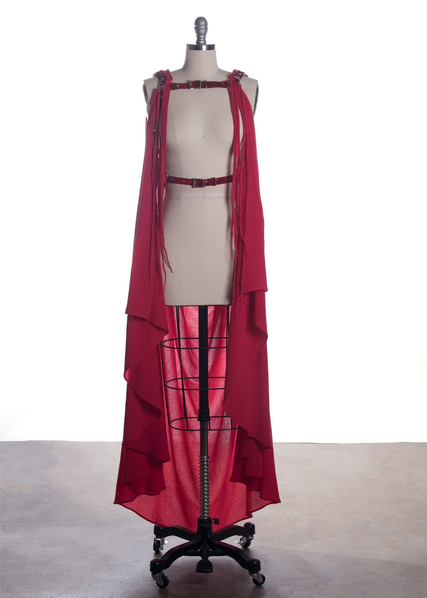 Red Draped Cape Harness