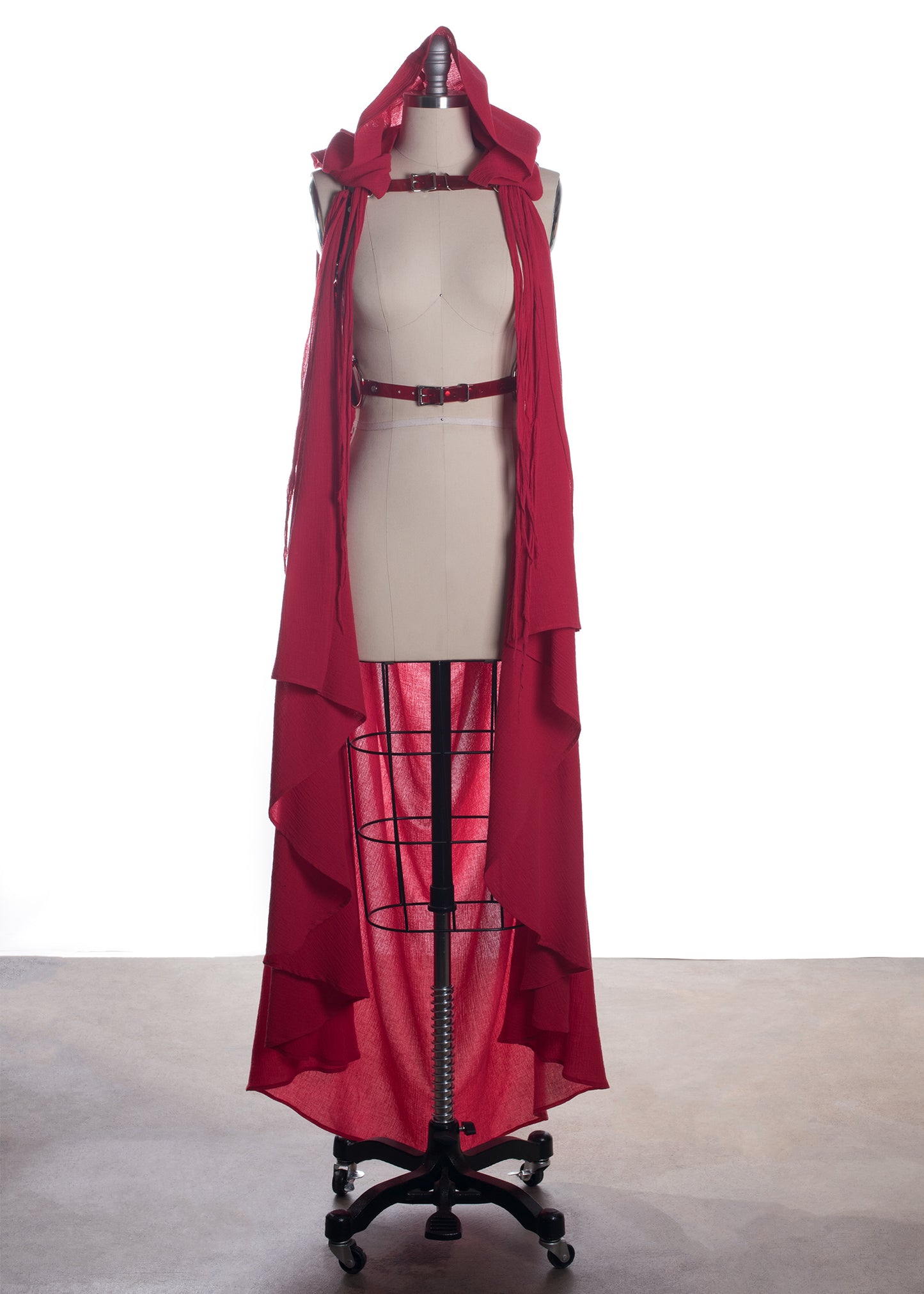 Red Draped Cape Harness