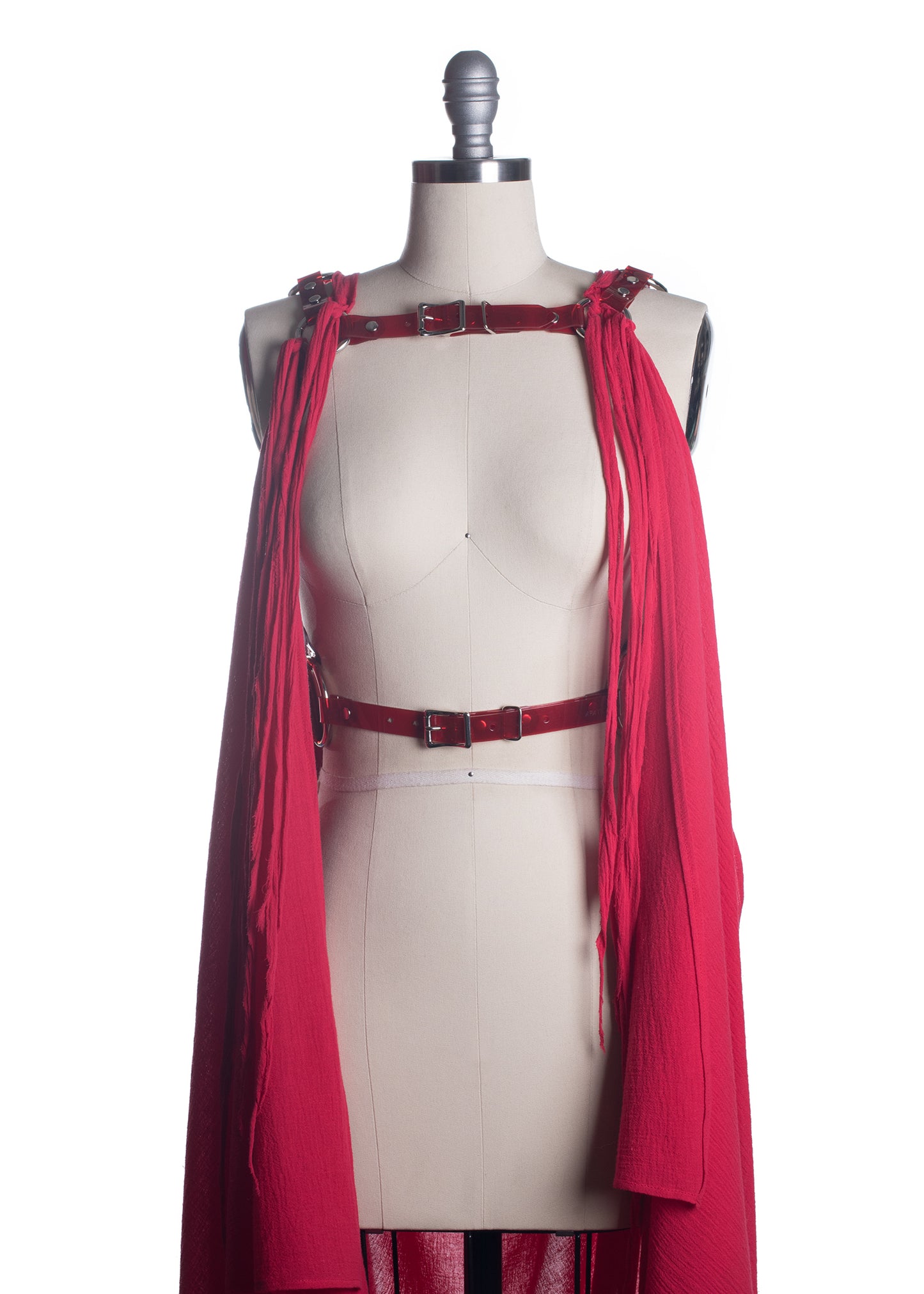 Red Draped Cape Harness