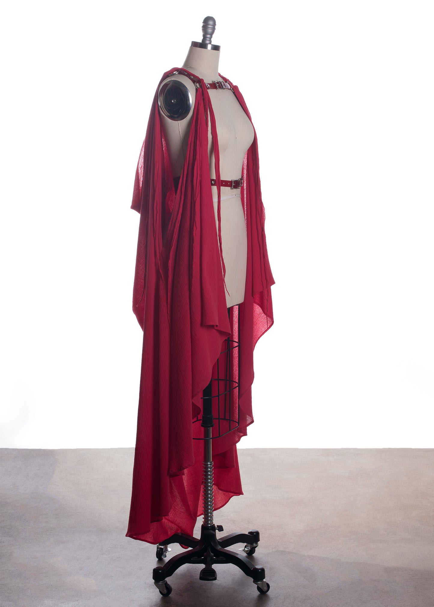 Red Draped Cape Harness