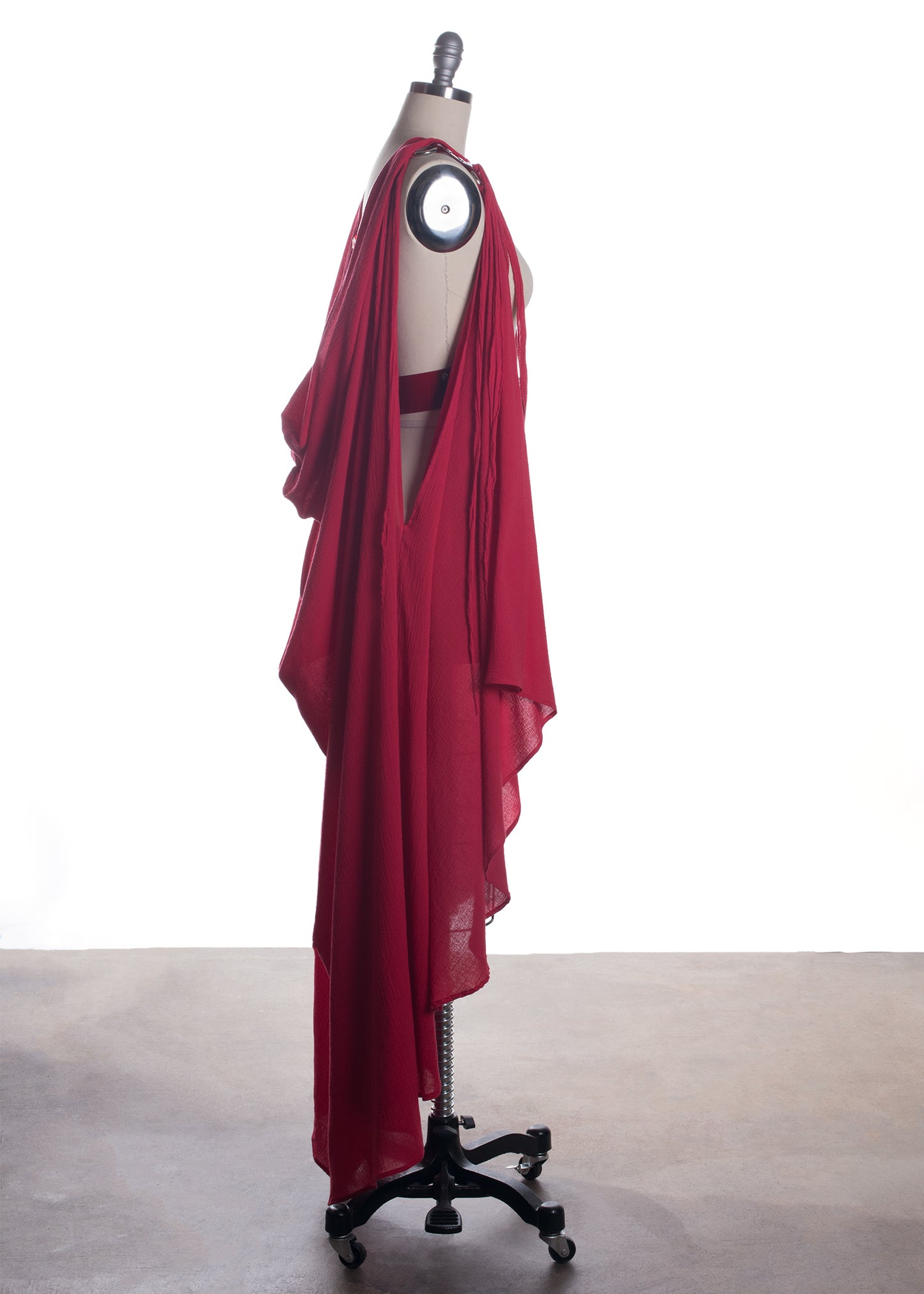 Red Draped Cape Harness
