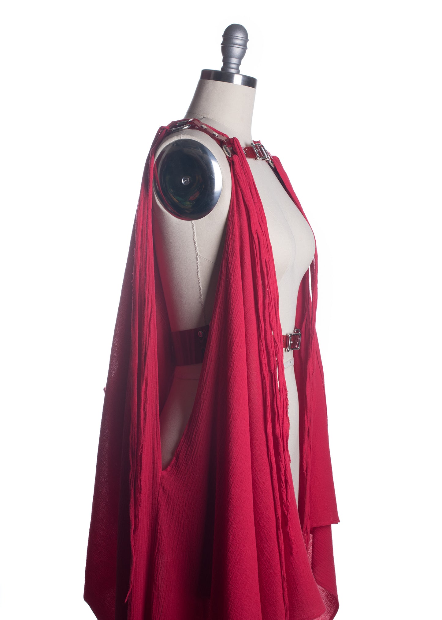 Red Draped Cape Harness
