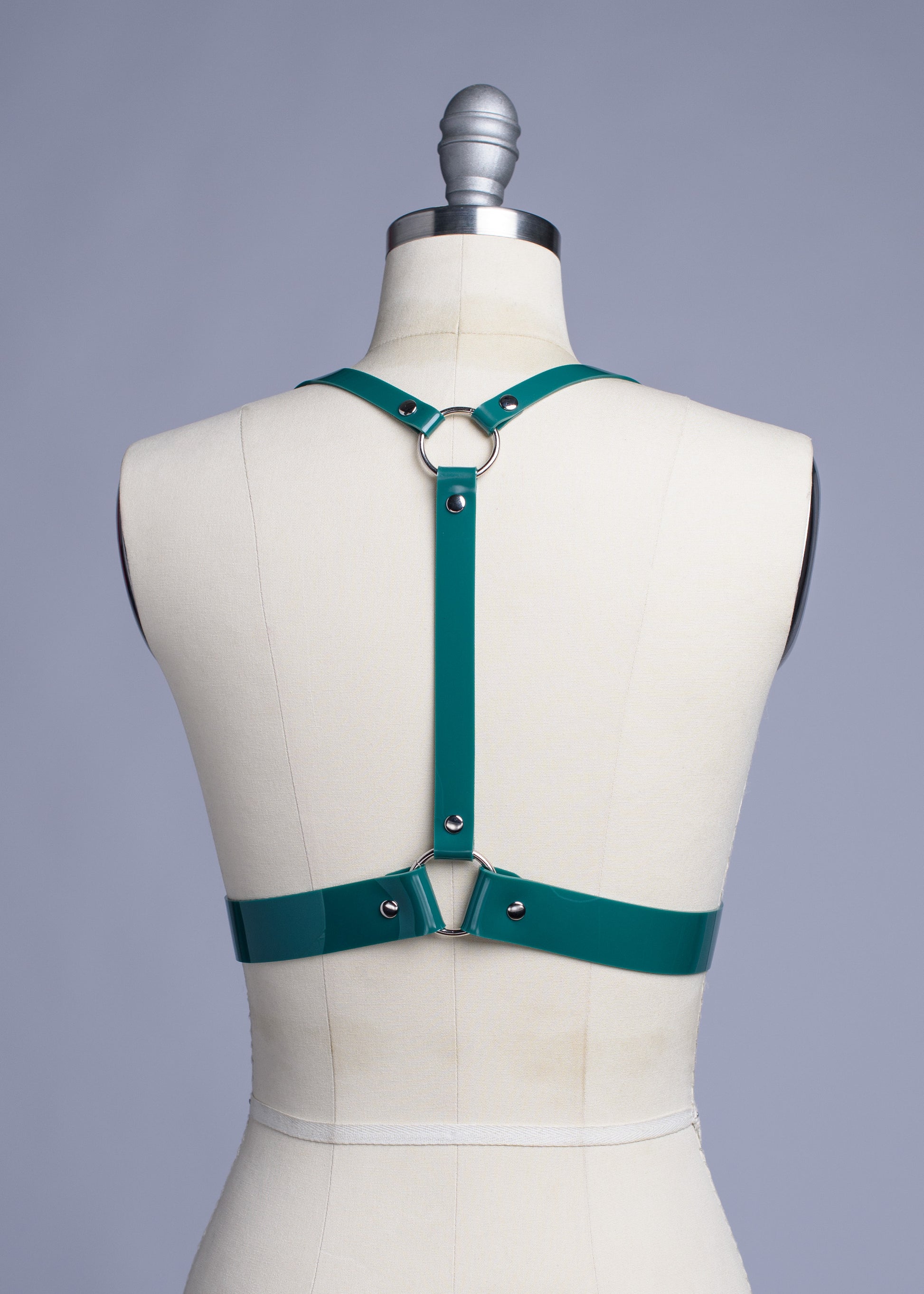 Apatico - Malachite Harness - Teal Green PVC - Underbust - Jewel Tones Apatico - Malachite Harness - Teal Green PVC - Underbust - Jewel Tones