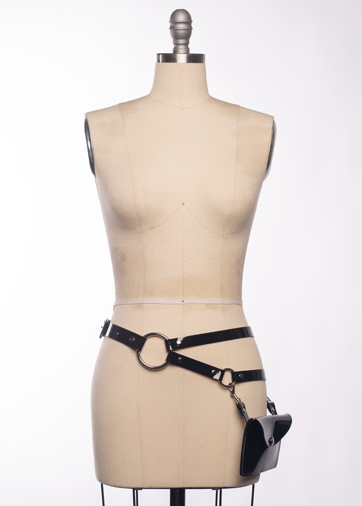 Pocket Hip Belt - Black PVC - Ready to Ship