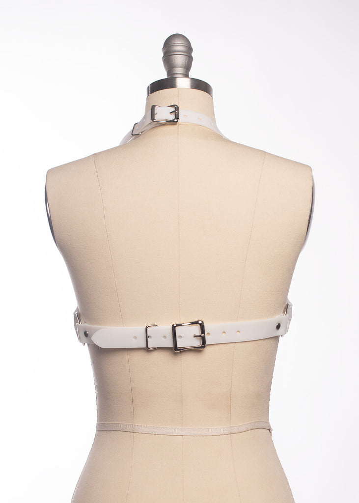 Apatico - Heart Shaped Bullet Bra Harness - Pvc - Leather